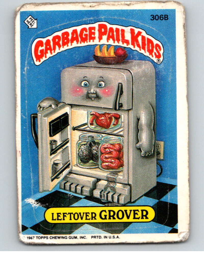 1987 Topps Garbage Pail Kids Series 8 #306B Leftover Grover   V73509 Image 1