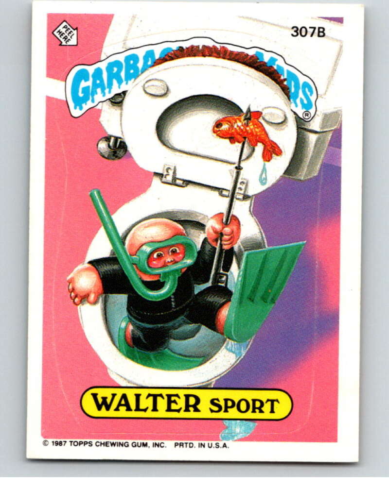 1987 Topps Garbage Pail Kids Series 8 #307B Walter Sport   V73511 Image 1