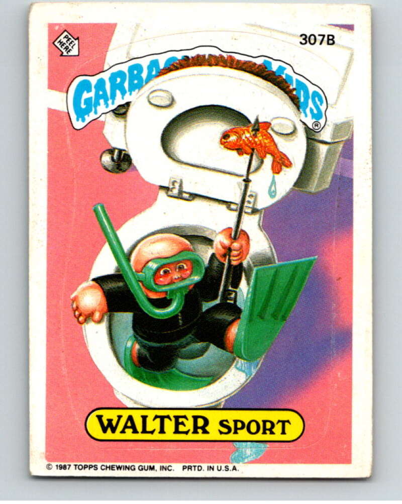 1987 Topps Garbage Pail Kids Series 8 #307B Walter Sport   V73512 Image 1