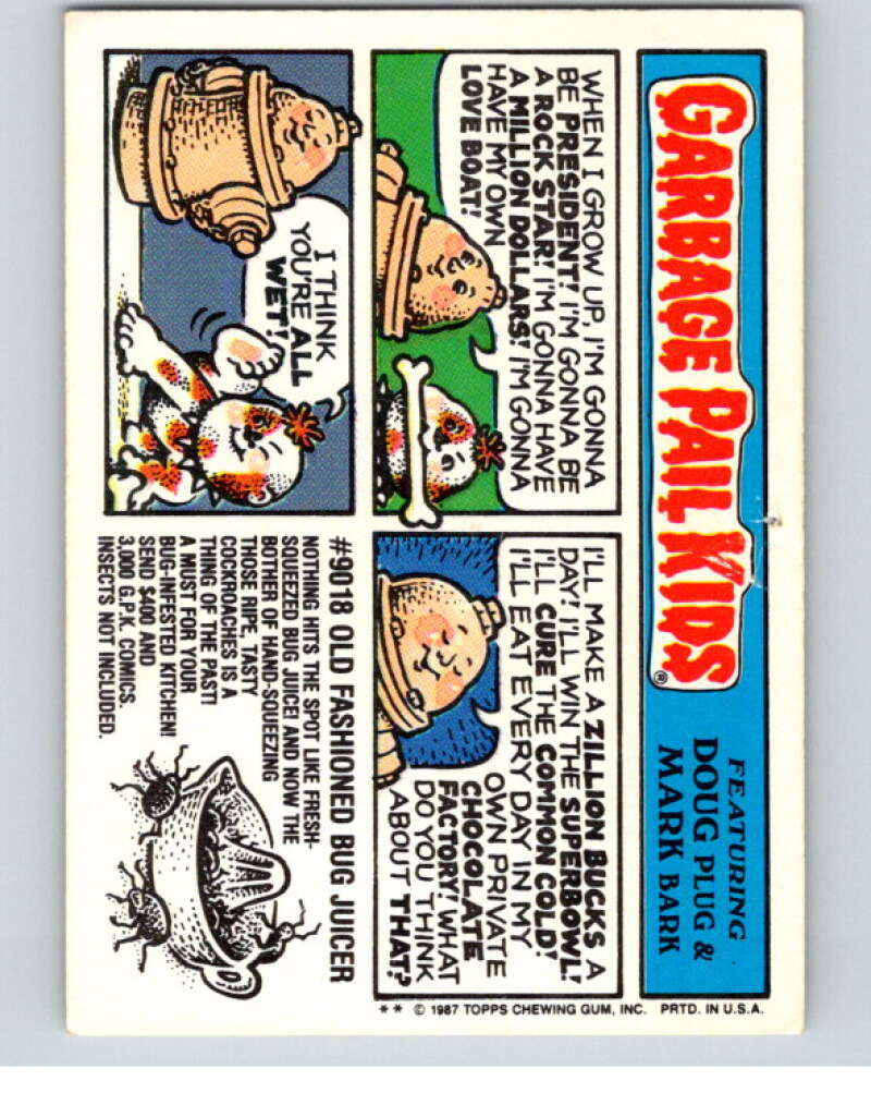 1987 Topps Garbage Pail Kids Series 8 #308A Fritz Spritz   V73513 Image 2