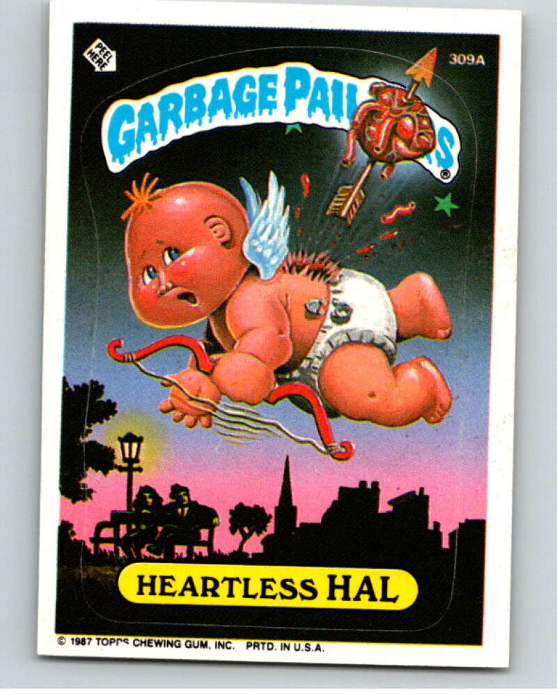 1987 Topps Garbage Pail Kids Series 8 #309A Heartless Hal   V73517 Image 1