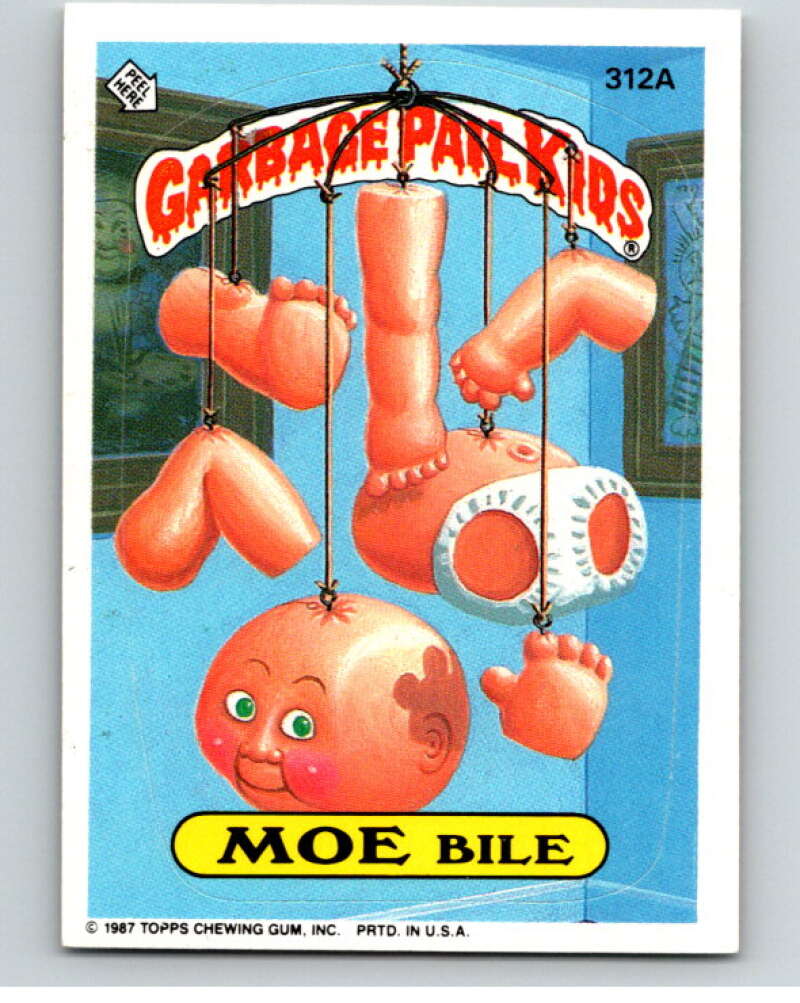 1987 Topps Garbage Pail Kids Series 8 #312A Moe Bile   V73527 Image 1