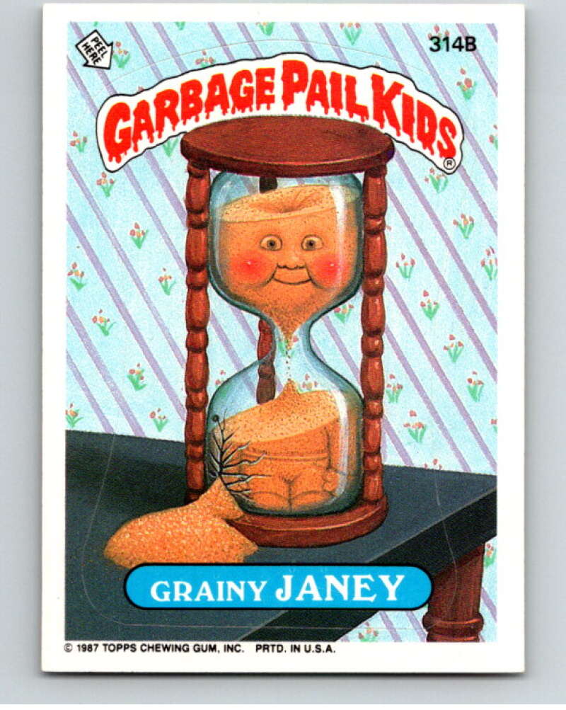 1987 Topps Garbage Pail Kids Series 8 #314B Grainy Janey   V73533 Image 1