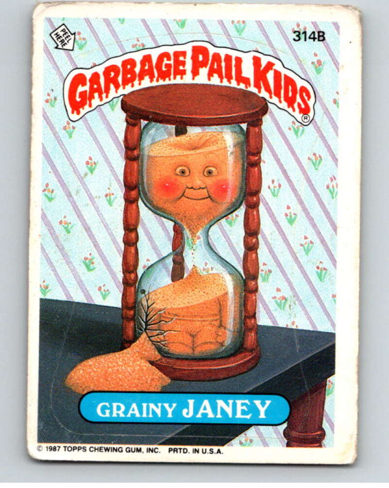 1987 Topps Garbage Pail Kids Series 8 #314B Grainy Janey   V73534 Image 1