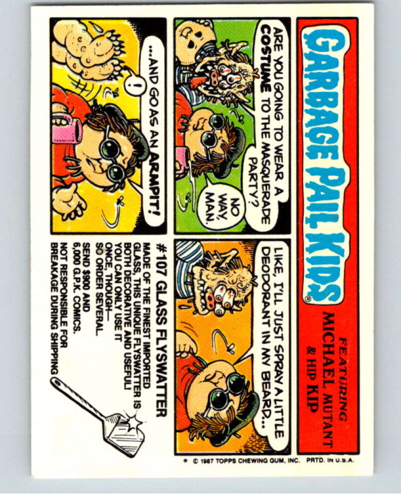 1987 Topps Garbage Pail Kids Series 8 #317A James Flames   V73539 Image 2