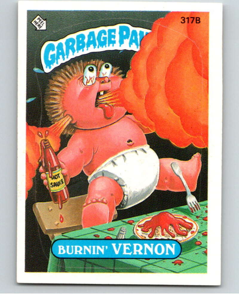 1987 Topps Garbage Pail Kids Series 8 #317B Burnin' Vernon   V73540 Image 1