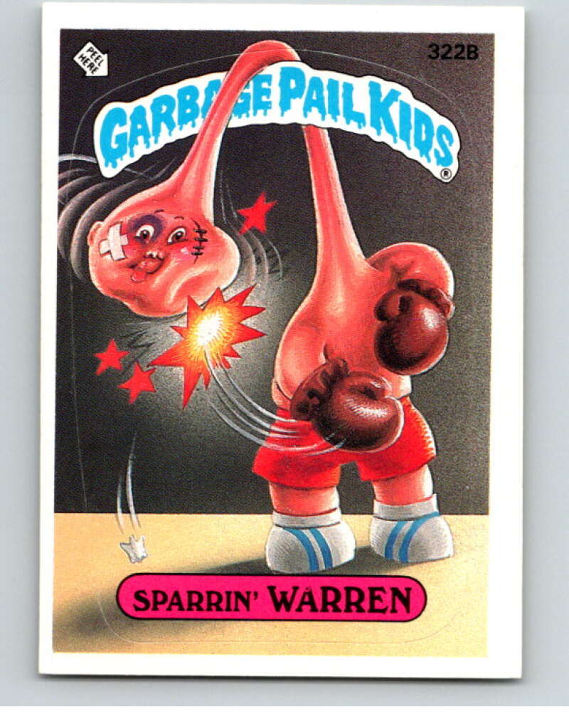1987 Topps Garbage Pail Kids Series 8 #322B Sparrin' Warren   V73553 Image 1