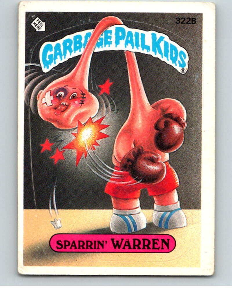 1987 Topps Garbage Pail Kids Series 8 #322B Sparrin' Warren   V73554 Image 1