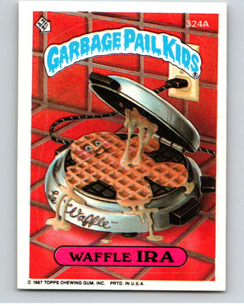 1987 Topps Garbage Pail Kids Series 8 #324A Waffle Ira   V73557 Image 1