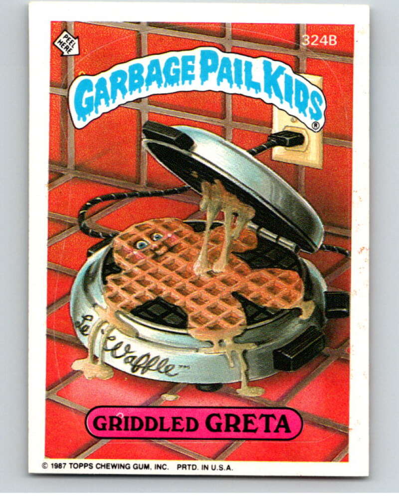 1987 Topps Garbage Pail Kids Series 8 #324B Griddled Greta   V73558 Image 1