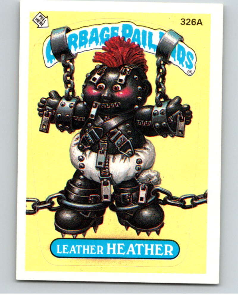 1987 Topps Garbage Pail Kids Series 8 #326A Leather Heather   V73562 Image 1