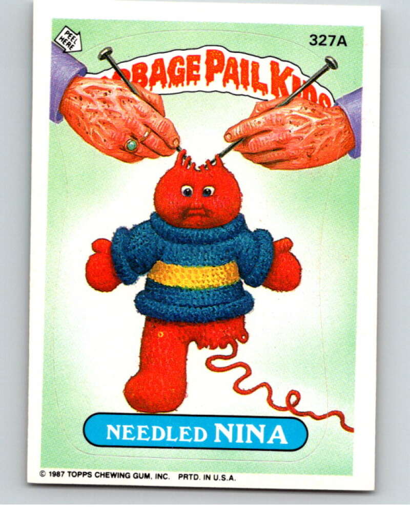 1987 Topps Garbage Pail Kids Series 8 #327A Needled Nina   V73565 Image 1