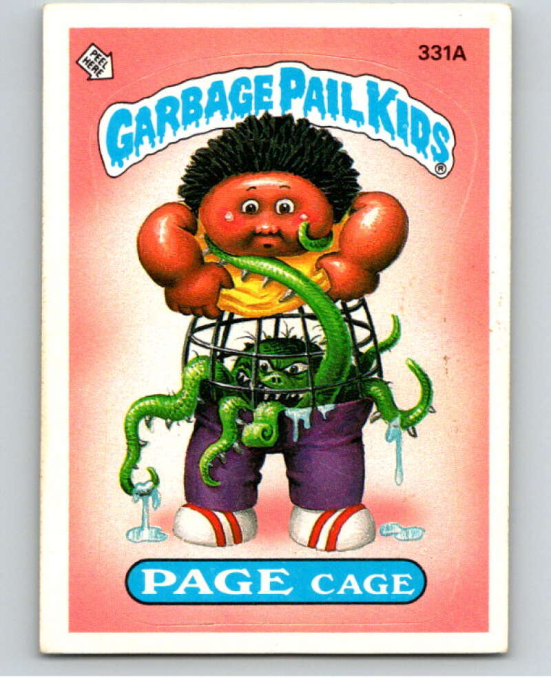 1987 Topps Garbage Pail Kids Series 8 #331A Page Cage   V73575 Image 1
