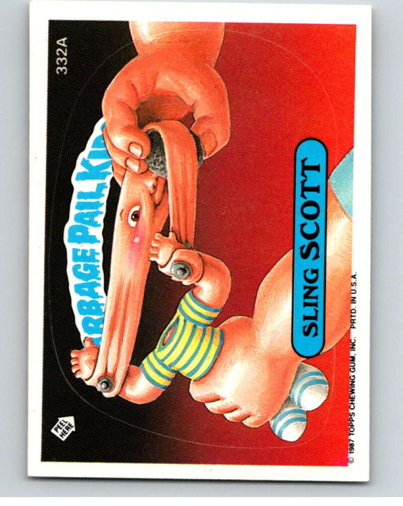 1987 Topps Garbage Pail Kids Series 8 #332A Sling Scott   V73579 Image 1