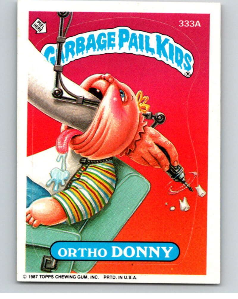 1987 Topps Garbage Pail Kids Series 8 #333A Ortho Donny   V73581 Image 1