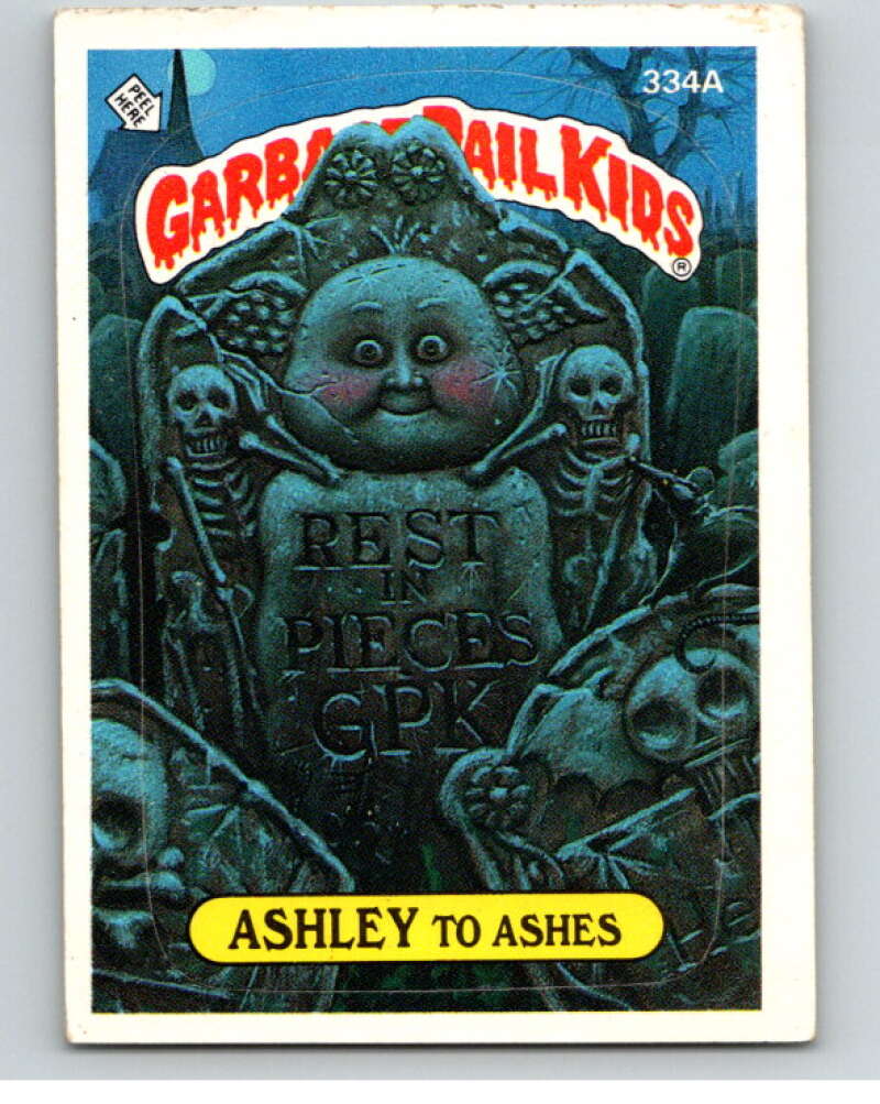 1987 Topps Garbage Pail Kids Series 8 #334A Ashley to Ashes   V73583 Image 1