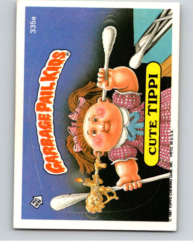 1987 Topps Garbage Pail Kids Series 9 #335A Cute Tippi   V73586 Image 1