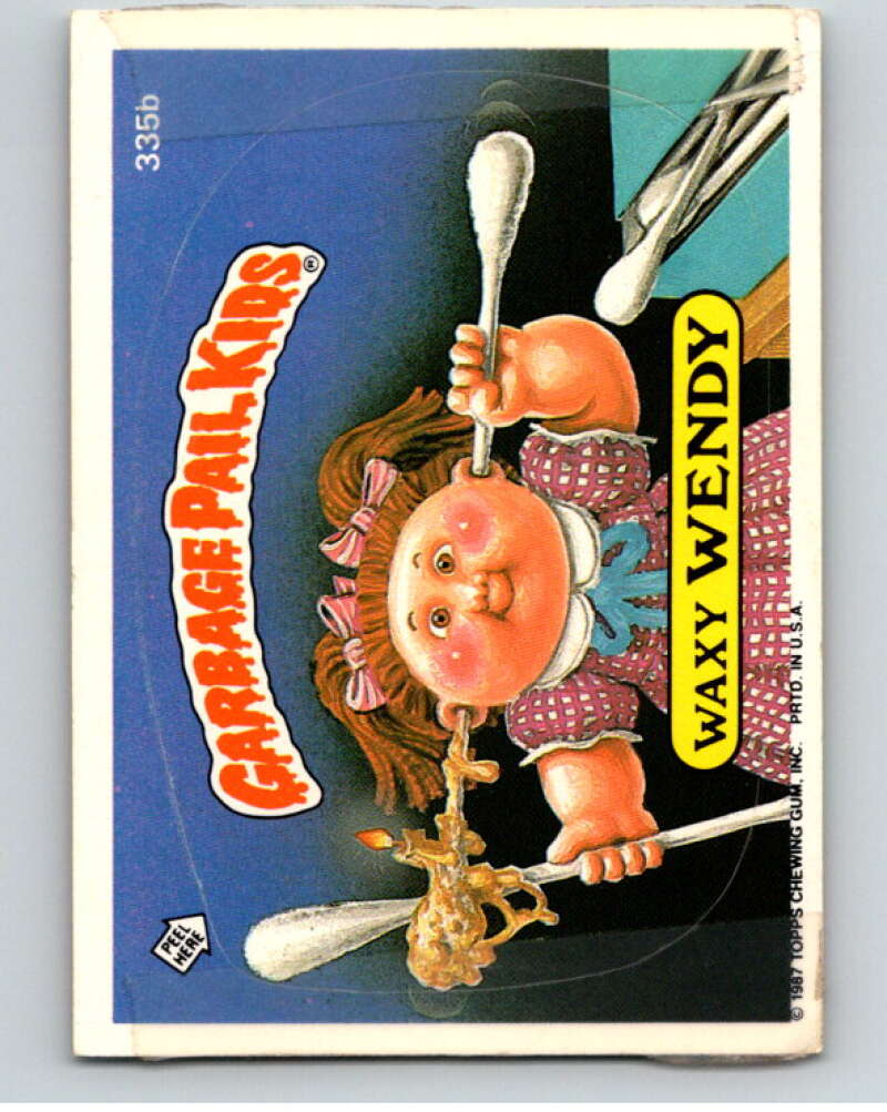 1987 Topps Garbage Pail Kids Series 9 #335B Waxy Wendy   V73587 Image 1