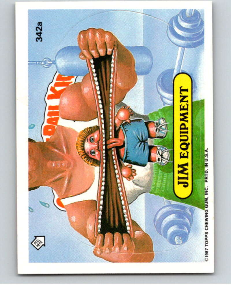 1987 Topps Garbage Pail Kids Series 9 #342A Jim Equipment   V73605 Image 1