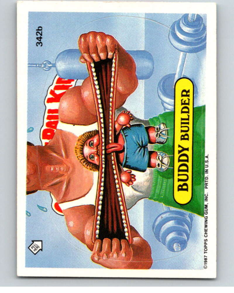 1987 Topps Garbage Pail Kids Series 9 #342B Buddy Builder   V73606 Image 1