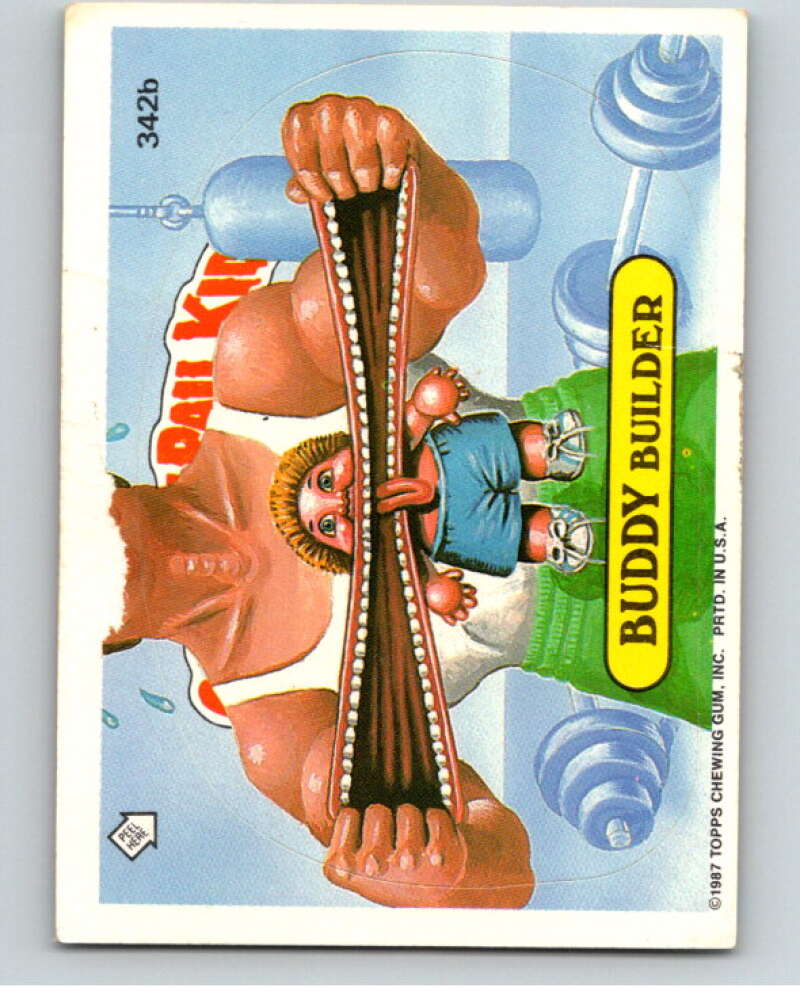1987 Topps Garbage Pail Kids Series 9 #342B Buddy Builder   V73607 Image 1
