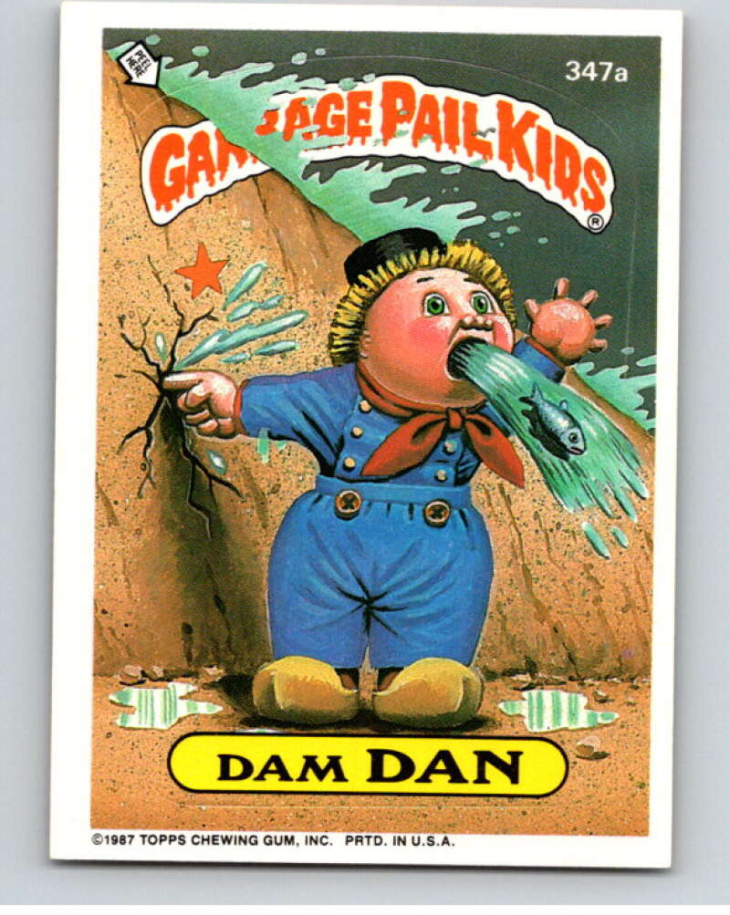 1987 Topps Garbage Pail Kids Series 9 #347A Dam Dan   V73618 Image 1