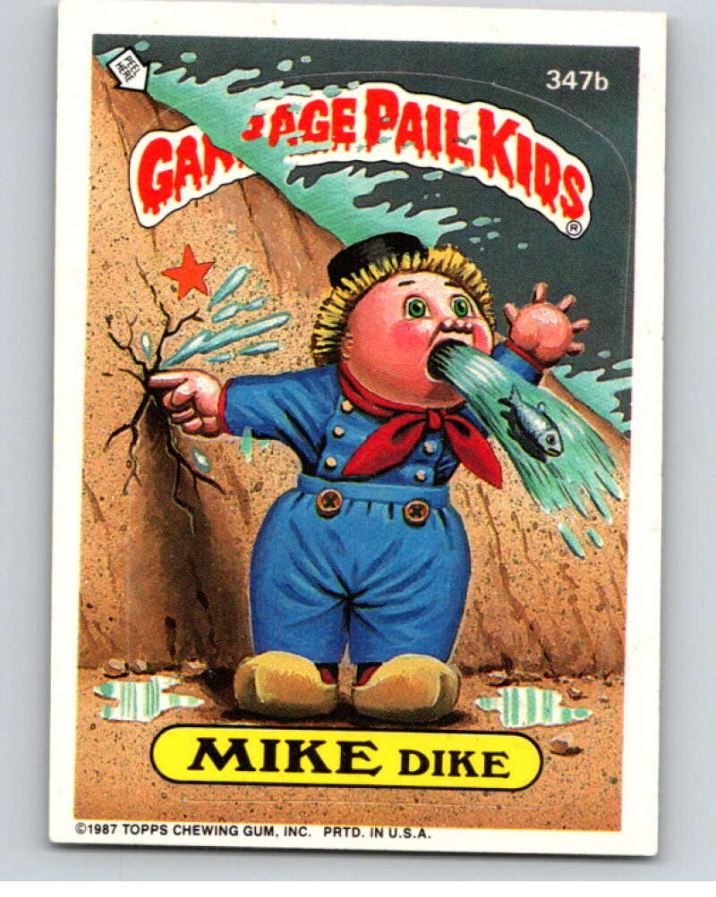 1987 Topps Garbage Pail Kids Series 9 #347B Mike Dike   V73619 Image 1