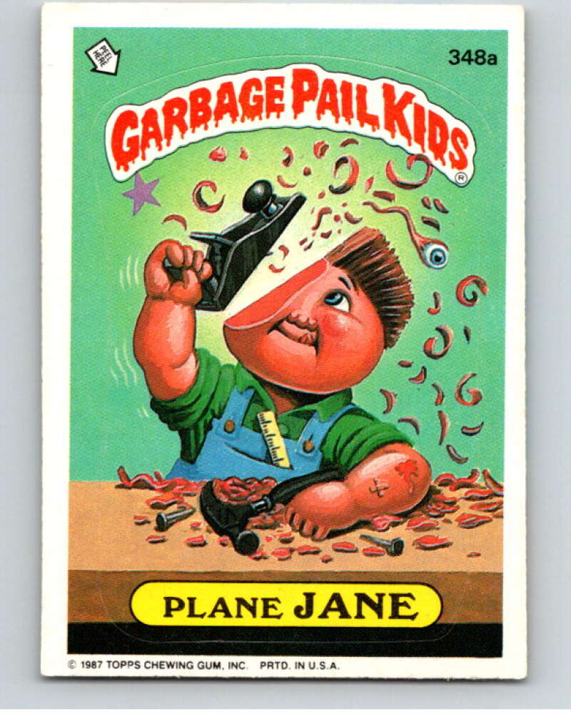 1987 Topps Garbage Pail Kids Series 9 #348A Plane Jane   V73622 Image 1