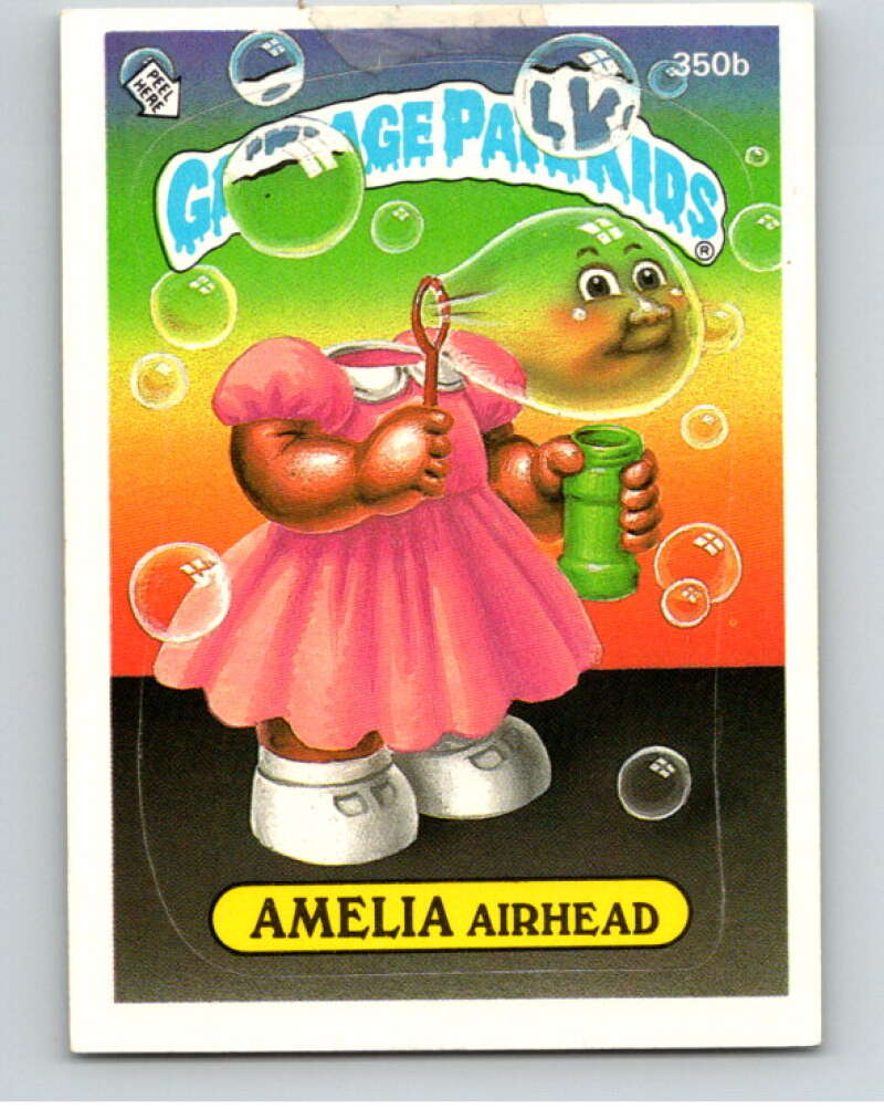 1987 Topps Garbage Pail Kids Series 9 #350B Amelia Airhead   V73627 Image 1