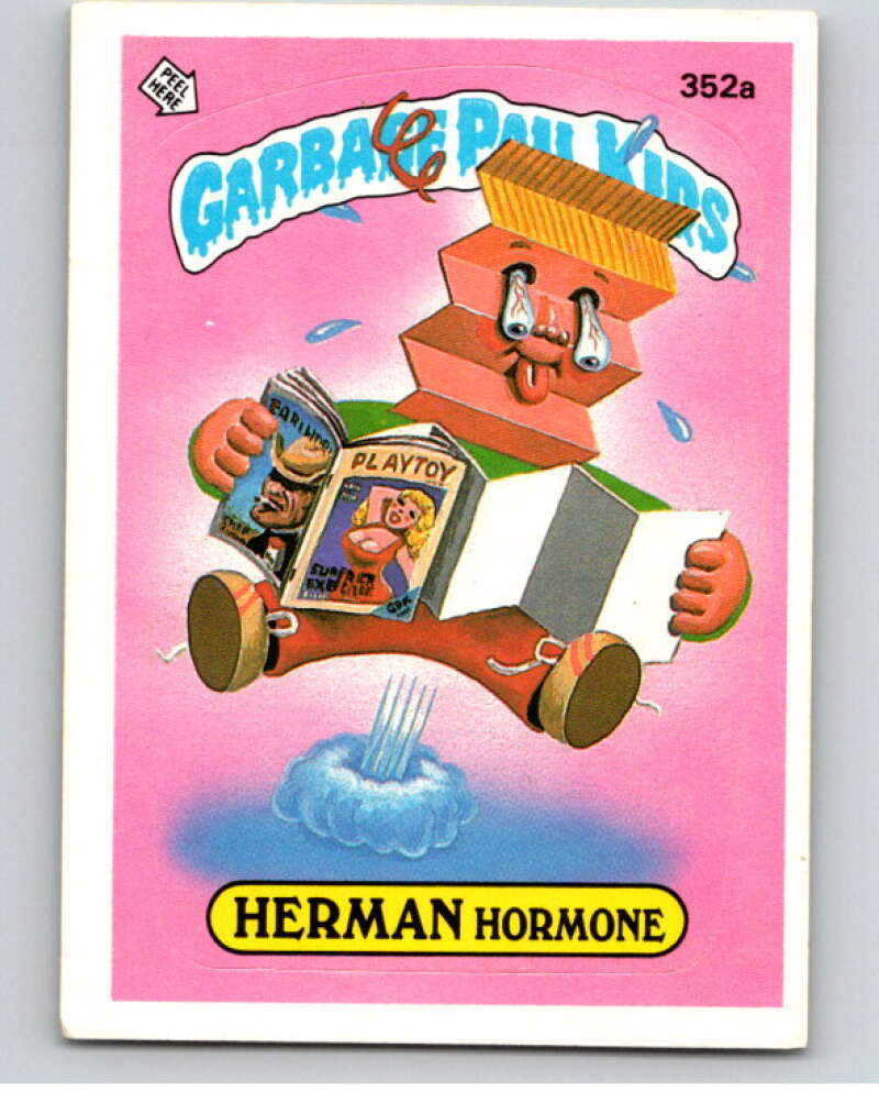 1987 Topps Garbage Pail Kids Series 9 #352A Herman Hormone   V73630 Image 1