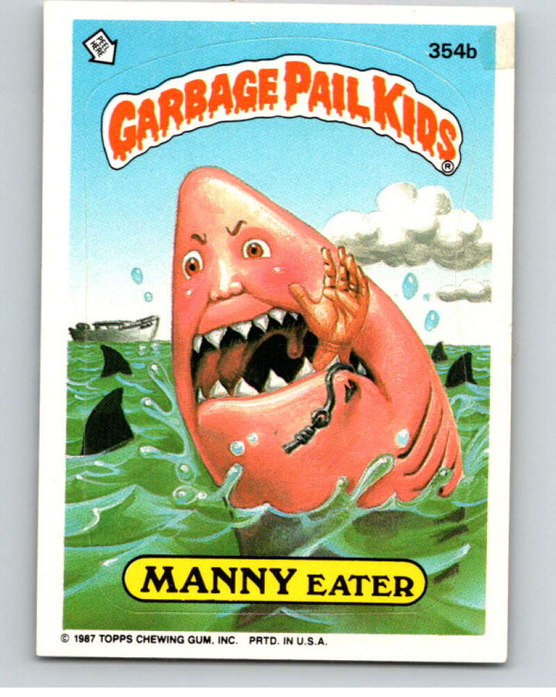 1987 Topps Garbage Pail Kids Series 9 #354B Manny Eater   V73636 Image 1