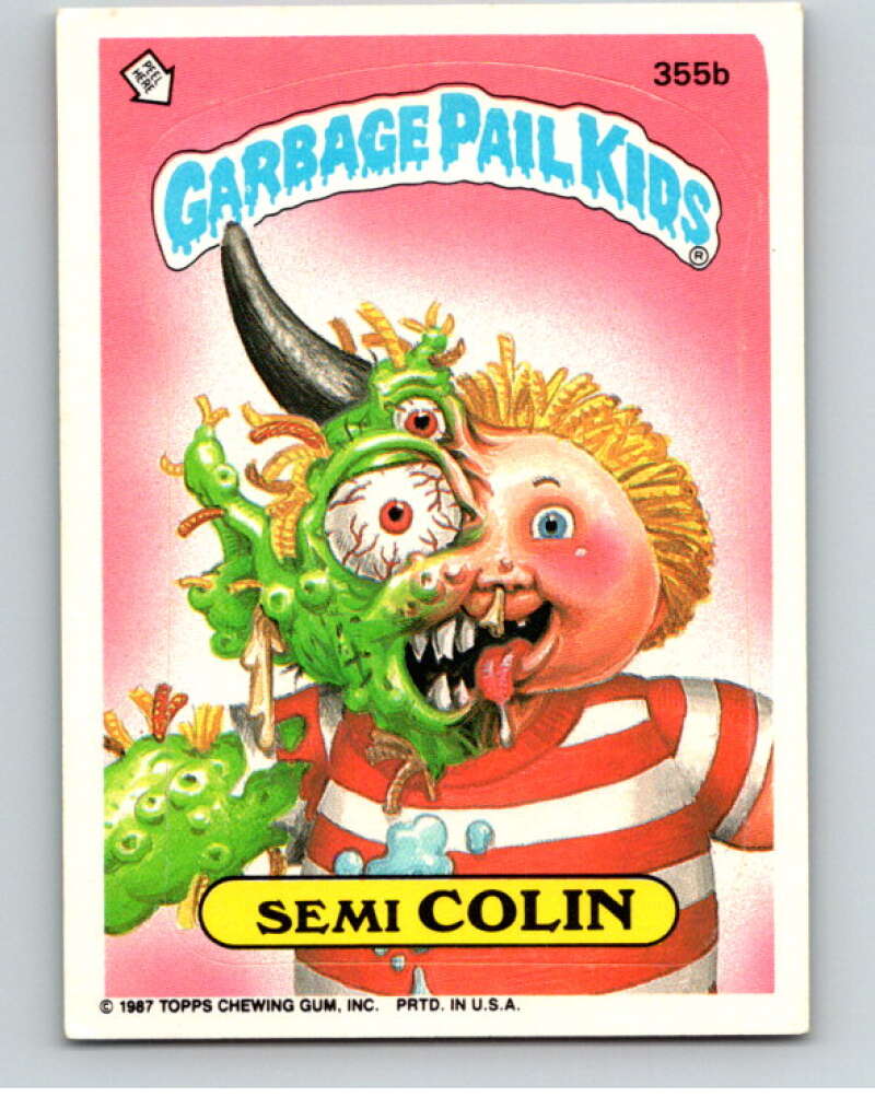 1987 Topps Garbage Pail Kids Series 9 #355B Semi Colin   V73638 Image 1