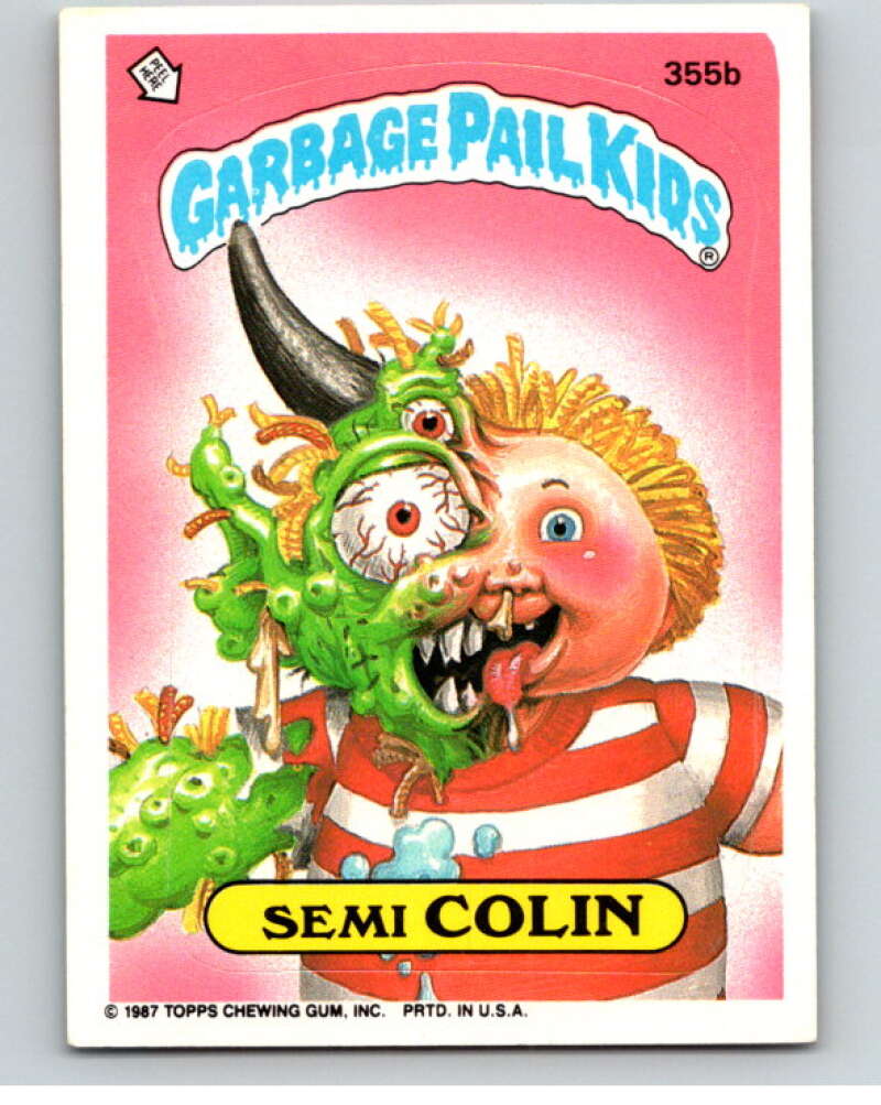1987 Topps Garbage Pail Kids Series 9 #355B Semi Colin   V73639 Image 1