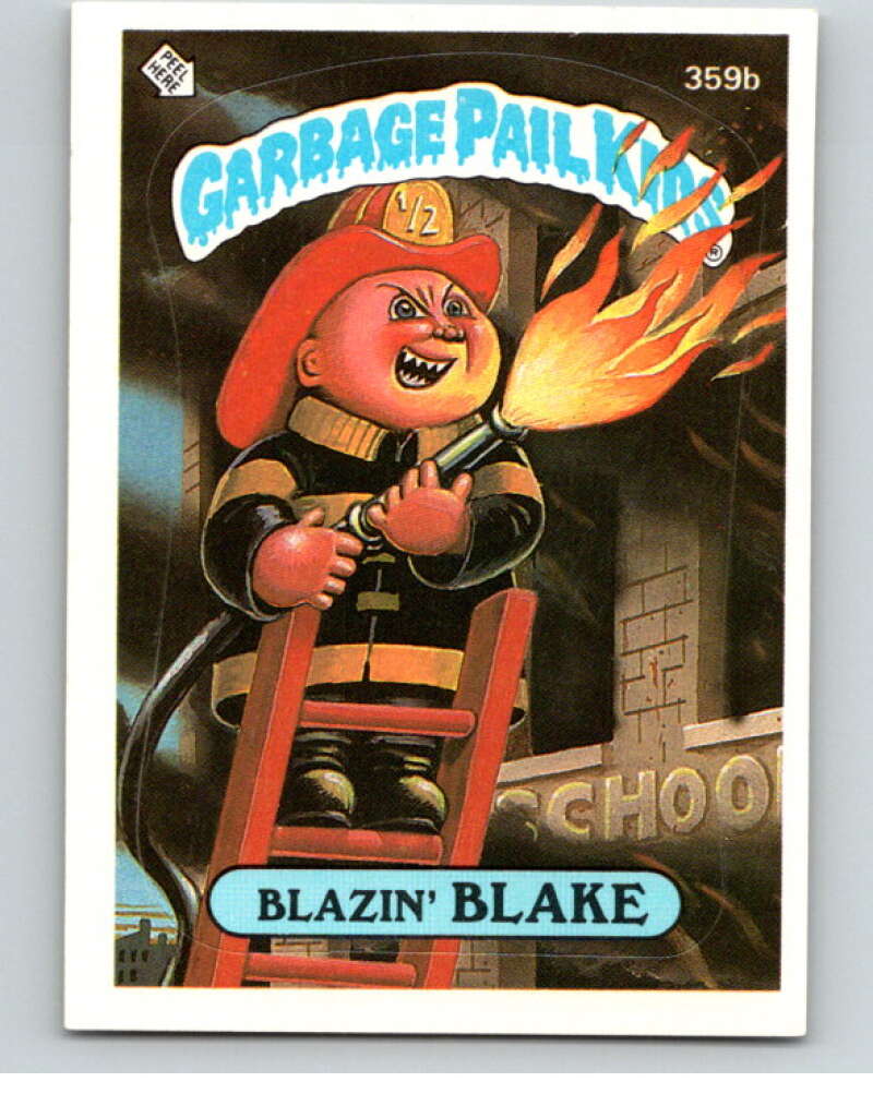 1987 Topps Garbage Pail Kids Series 9 #359B Blazin' Blake   V73646 Image 1