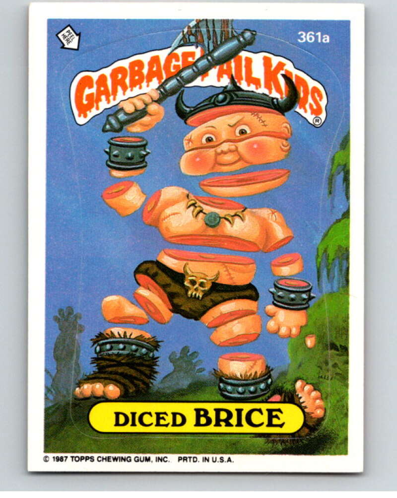 1987 Topps Garbage Pail Kids Series 9 #361A Diced Brice   V73650 Image 1