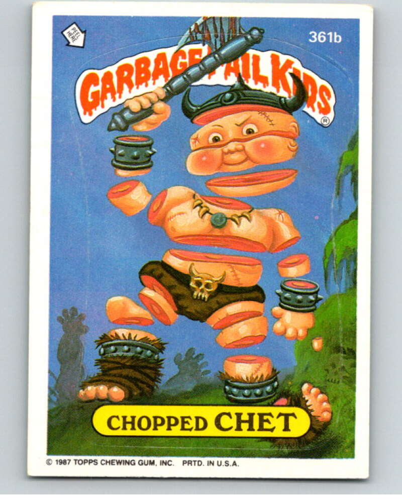 1987 Topps Garbage Pail Kids Series 9 #361B Chopped Chet   V73651 Image 1