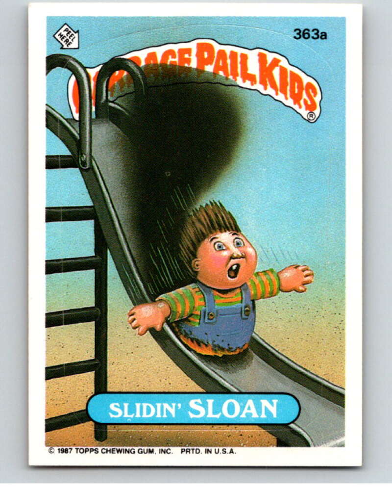 1987 Topps Garbage Pail Kids Series 9 #363A Slidin' Sloan   V73654 Image 1