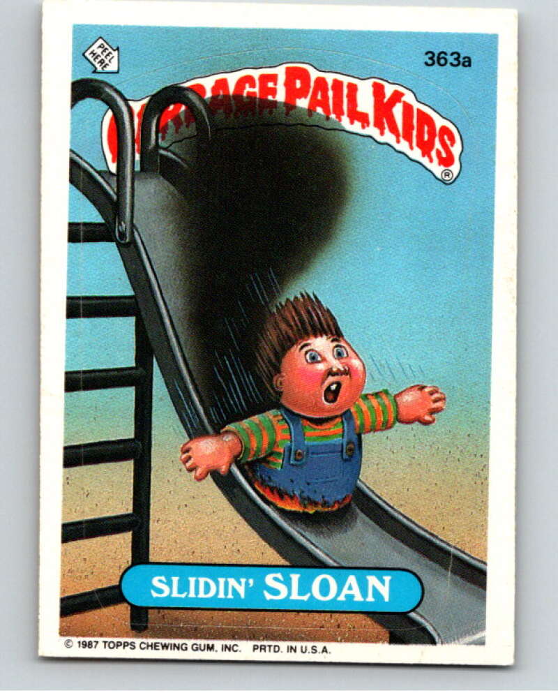 1987 Topps Garbage Pail Kids Series 9 #363A Slidin' Sloan   V73655 Image 1