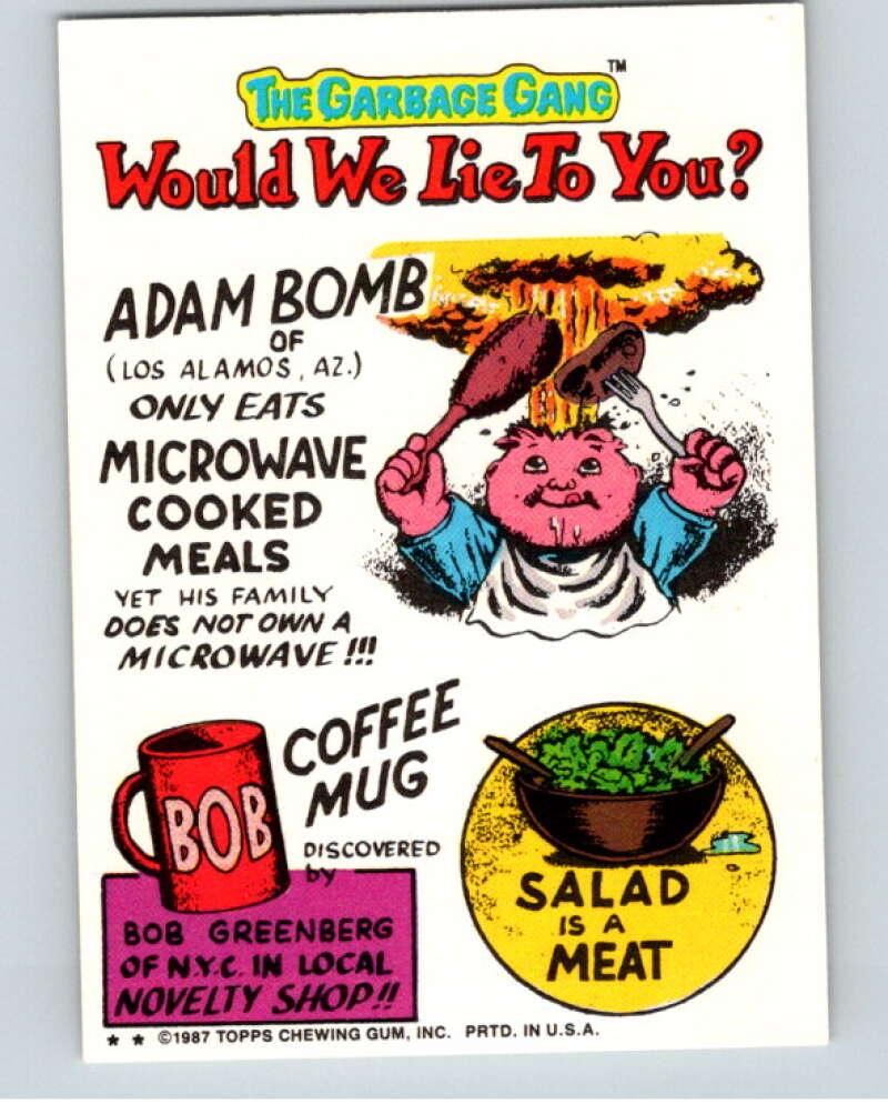 1987 Topps Garbage Pail Kids Series 9 #364B Gooey Louie   V73658 Image 2