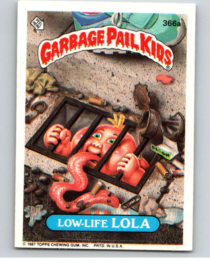 1987 Topps Garbage Pail Kids Series 9 #366A Low-Life Lola   V73661 Image 1