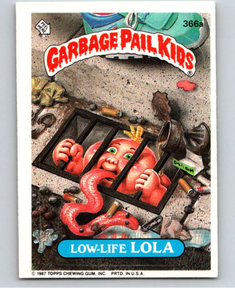 1987 Topps Garbage Pail Kids Series 9 #366A Low-Life Lola   V73662 Image 1