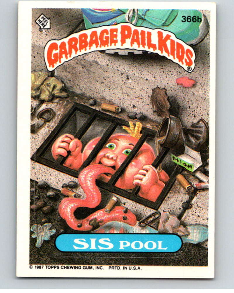 1987 Topps Garbage Pail Kids Series 9 #366B Sis Pool   V73663 Image 1
