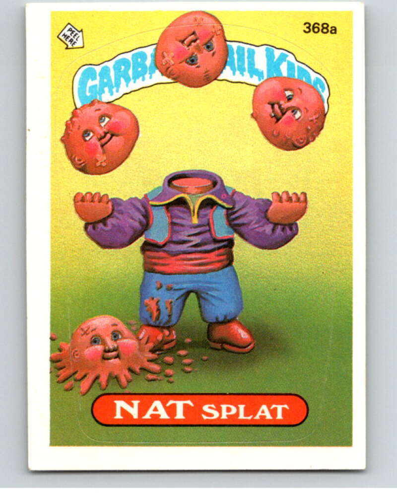1987 Topps Garbage Pail Kids Series 9 #368A Nat Splat   V73669 Image 1