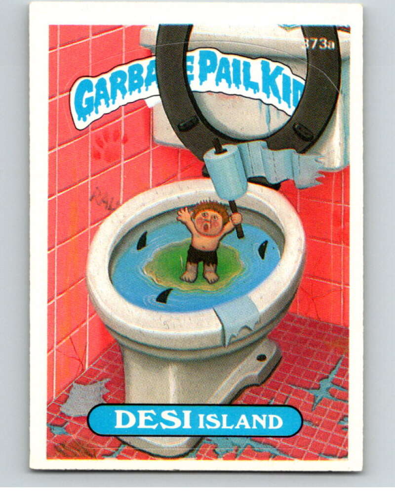 1987 Topps Garbage Pail Kids Series 9 #373A Desi Island   V73685 Image 1