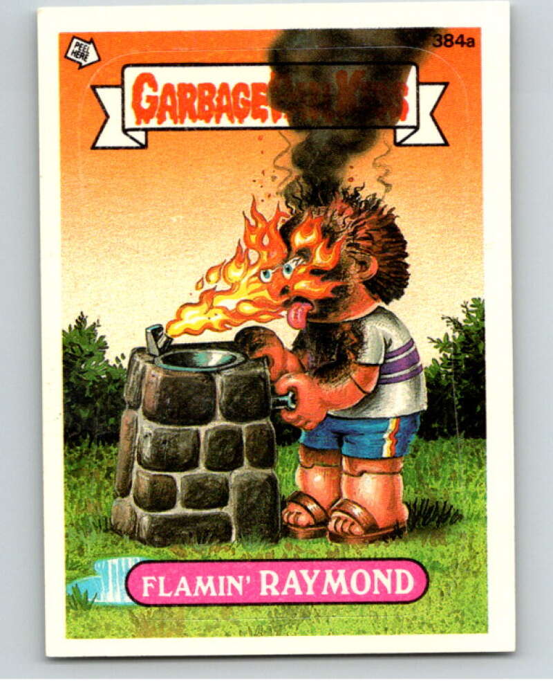 1987 Topps Garbage Pail Kids Series 10 #384A Flamin' Raymond   V73710 Image 1