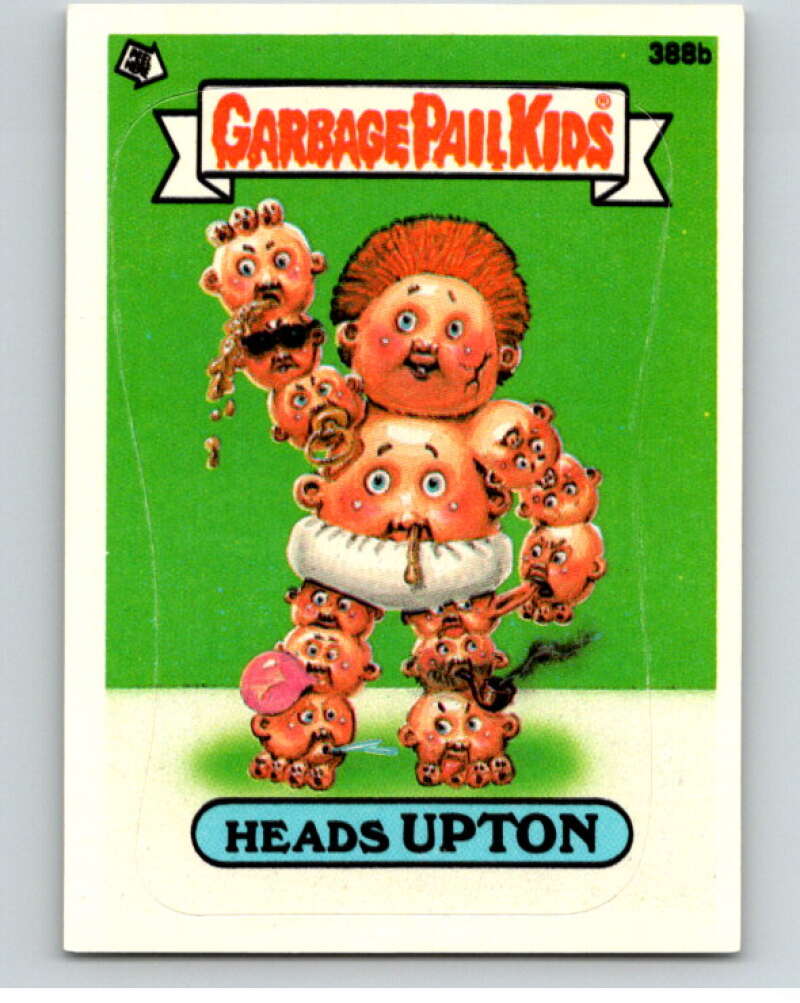 1987 Topps Garbage Pail Kids Series 10 #388B Heads Upton   V73723 Image 1