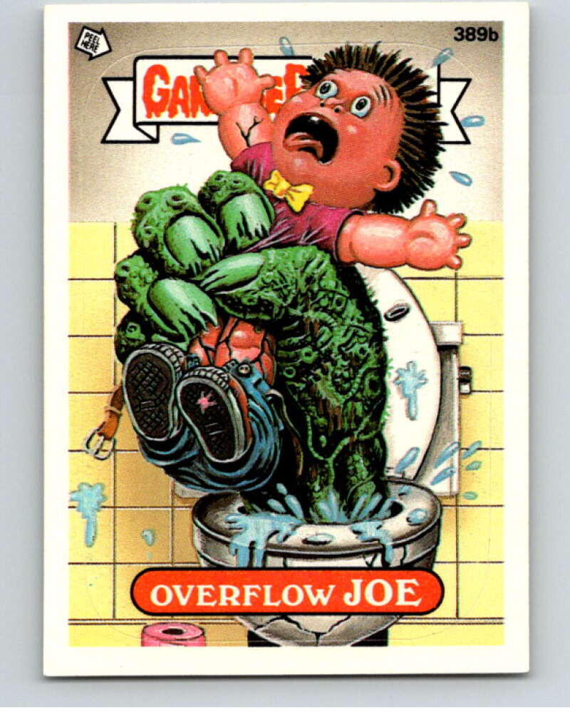 1987 Topps Garbage Pail Kids Series 10 #389B Overflow Joe   V73725 Image 1