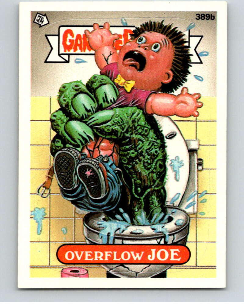 1987 Topps Garbage Pail Kids Series 10 #389B Overflow Joe   V73726 Image 1