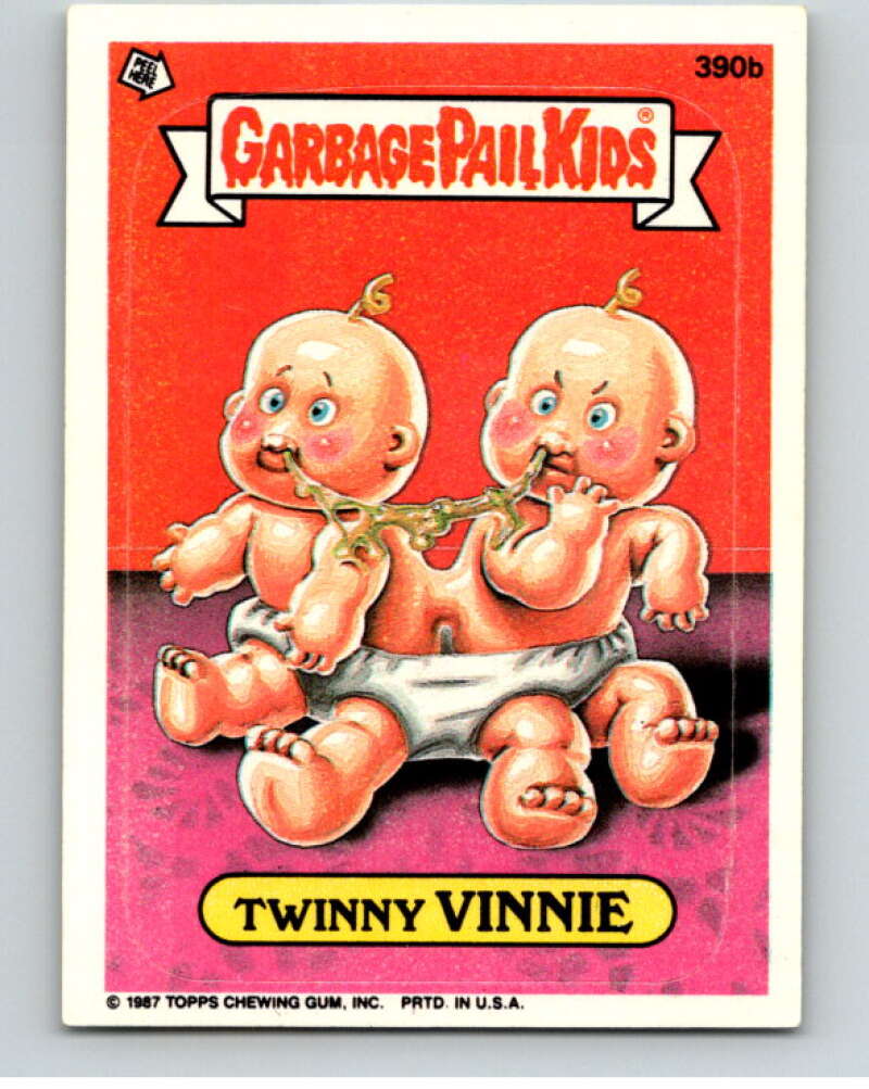 1987 Topps Garbage Pail Kids Series 10 #390B Twinny Vinnie   V73728 Image 1