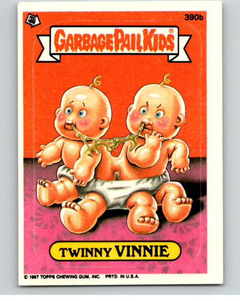 1987 Topps Garbage Pail Kids Series 10 #390B Twinny Vinnie   V73729 Image 1